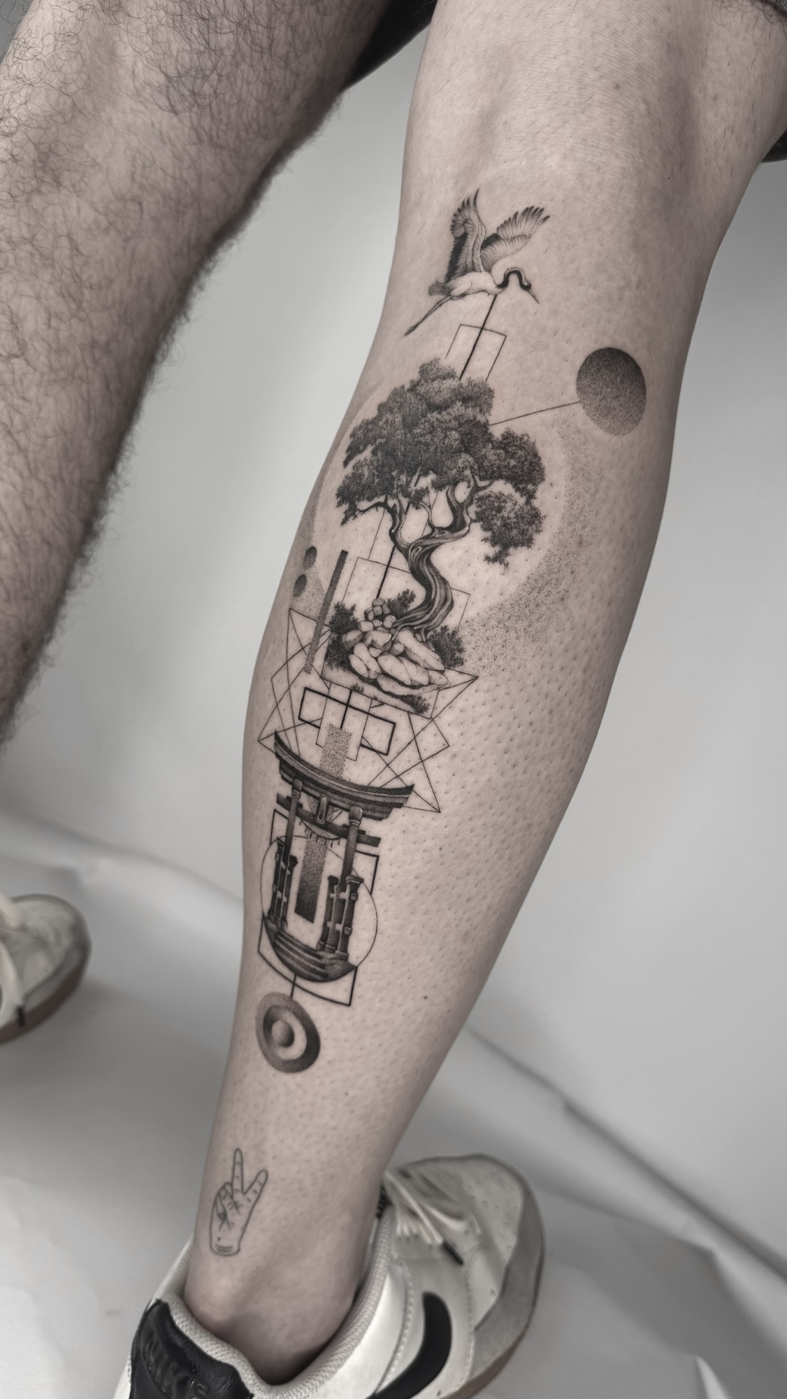 Asian Toro Bonsai Micro Realism Tattoo